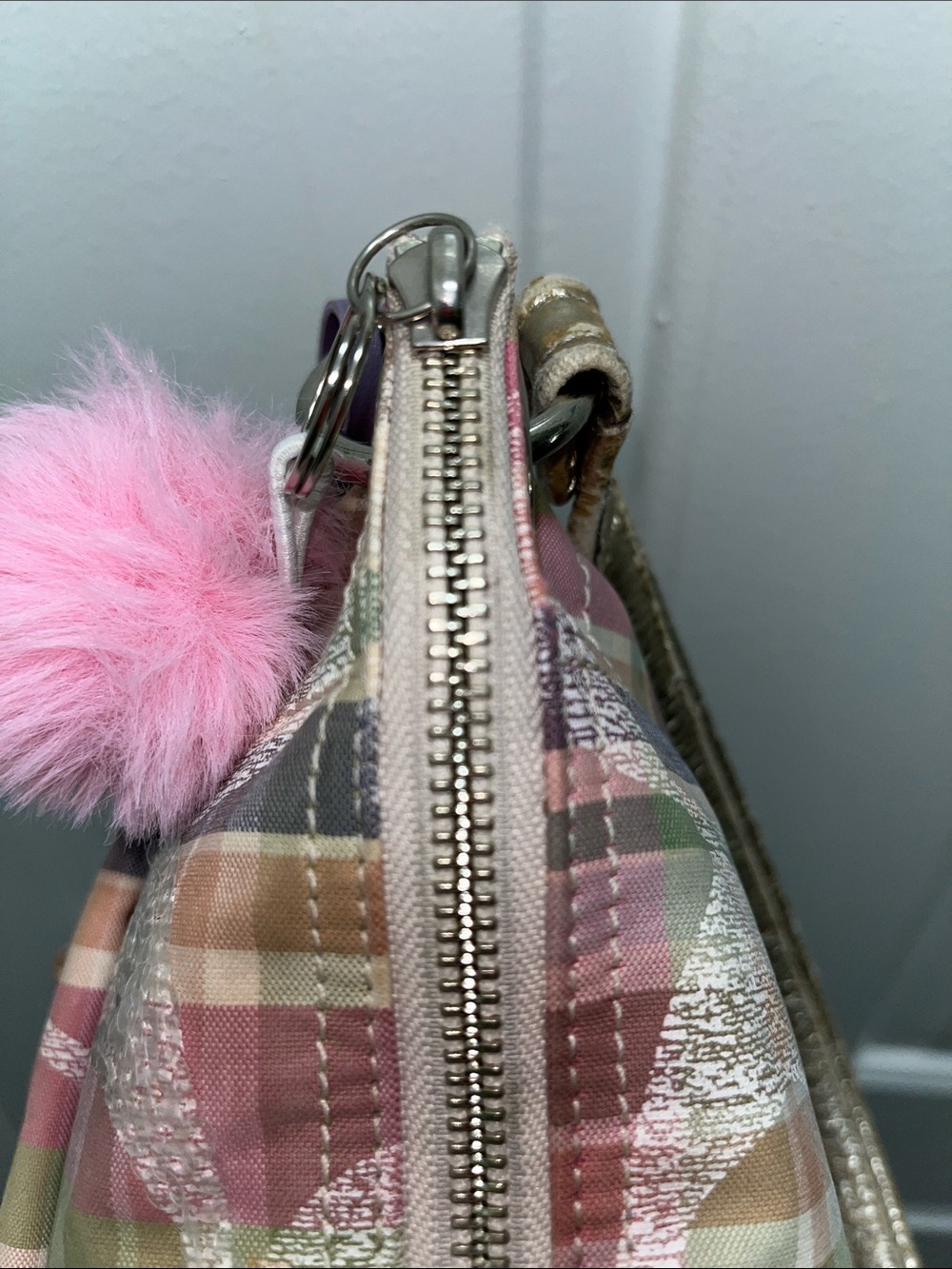 Coach Poppy Madras Tartan Plaid Hobo Shoulder Bag - Picture 15 of 17